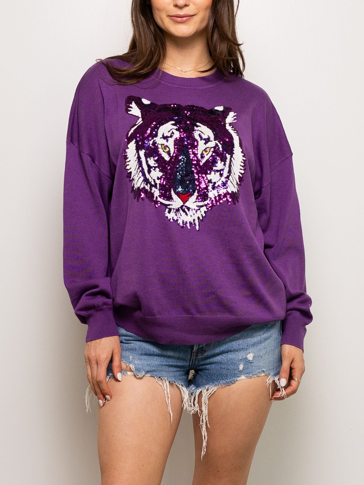 Oversized Tiger Sweater - Sparkle City Co