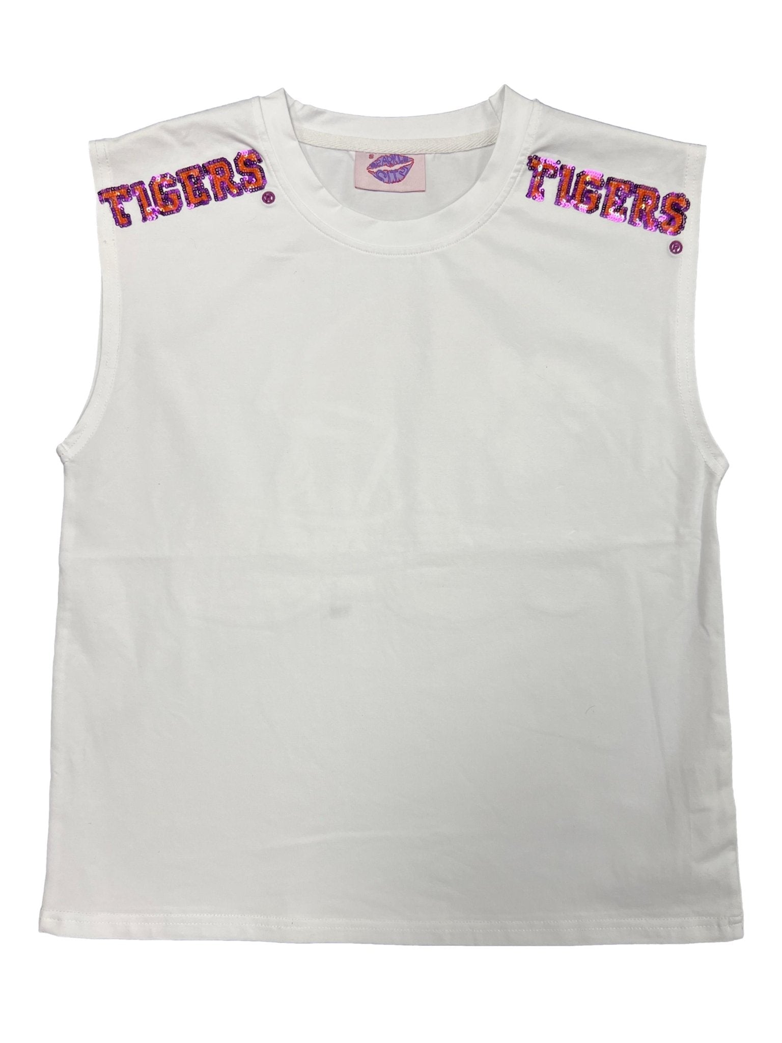 PARTY SHOULDERS TANK - CLEMSON - Sparkle City Co