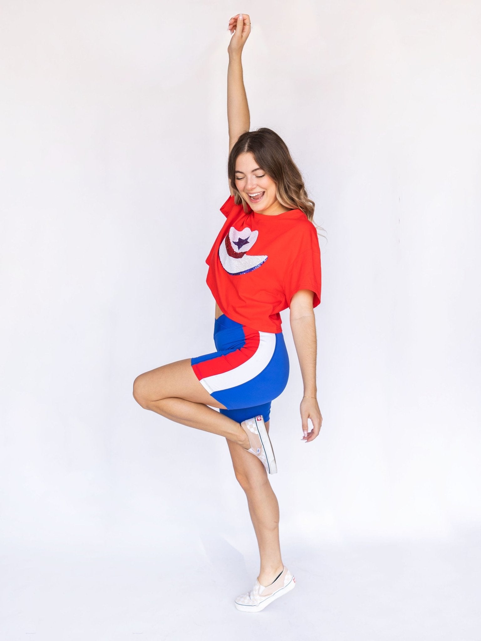 Patriotic Biker Shorts - Sparkle City Co