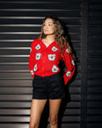 PERFECT PUFF CARDIGAN- BULLDOGS - Sparkle City Co