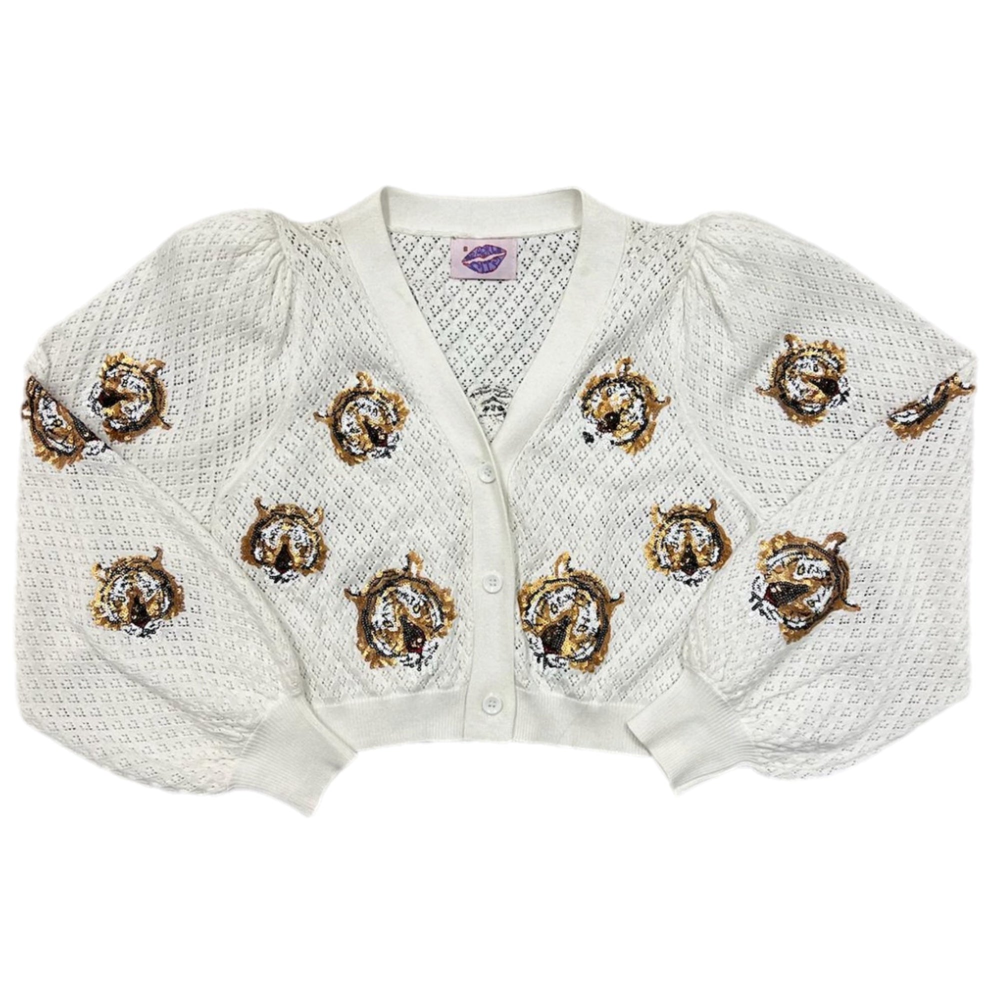 Perfect Puff Cardigan Tigers - Sparkle City Co