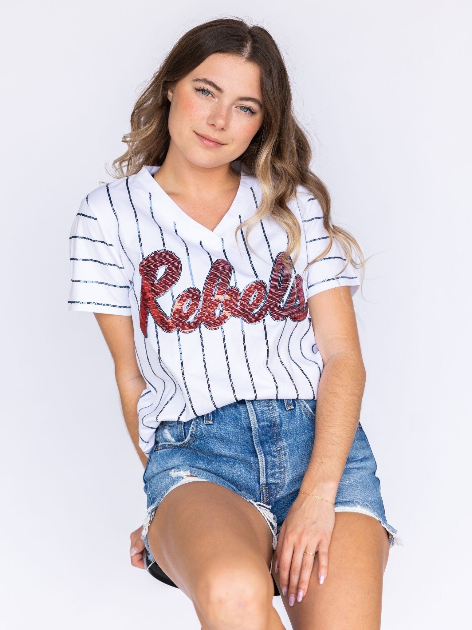 Pinstripe Rebels Baseball Slugger - Sparkle City Co
