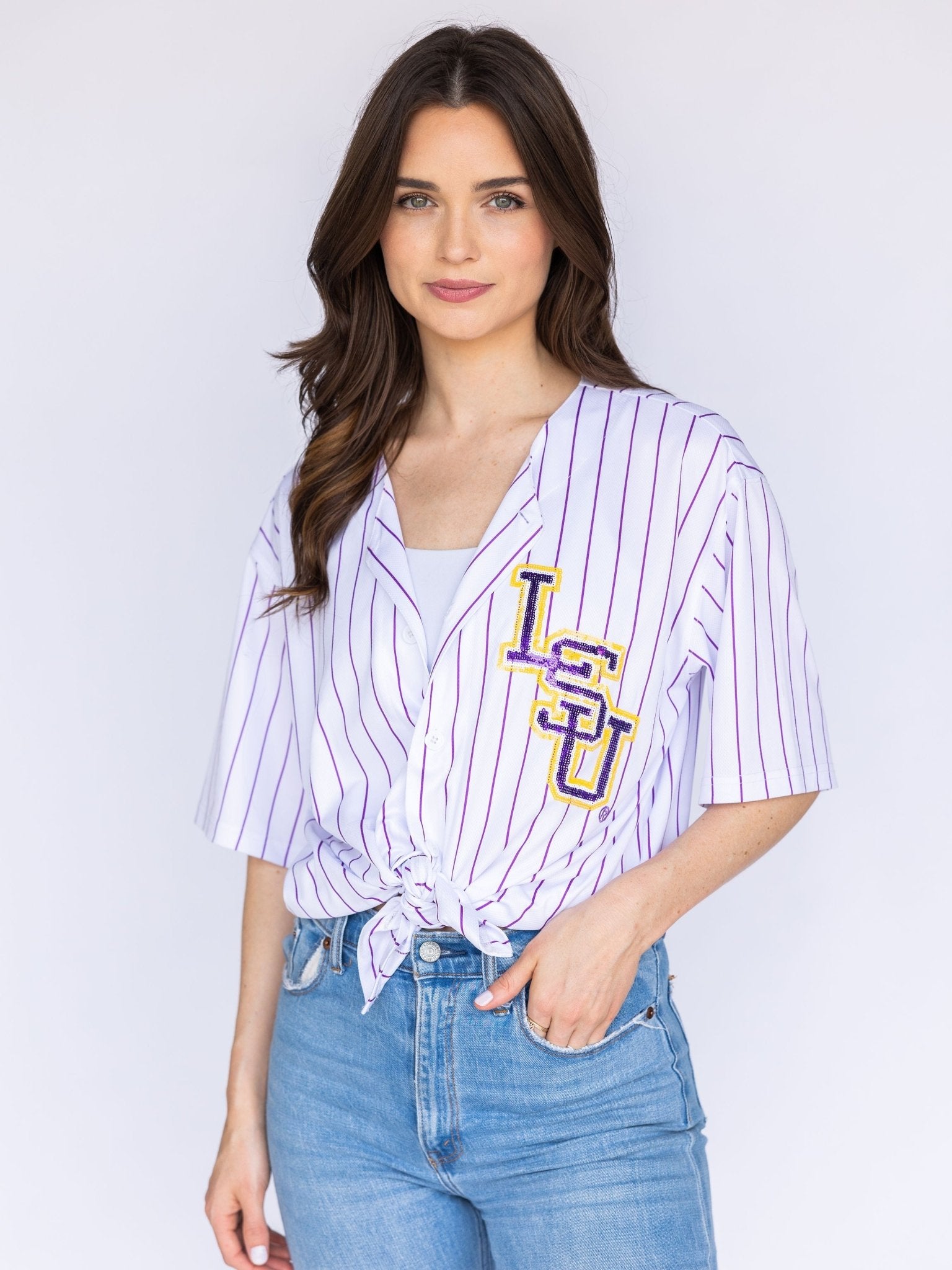 Pinstripe Uniform LSU - Sparkle City Co