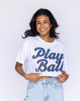 Play Ball Crop Blue & Red - Sparkle City Co