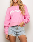 Pretty In Pink Sweatshirt Auburn - Sparkle City Co