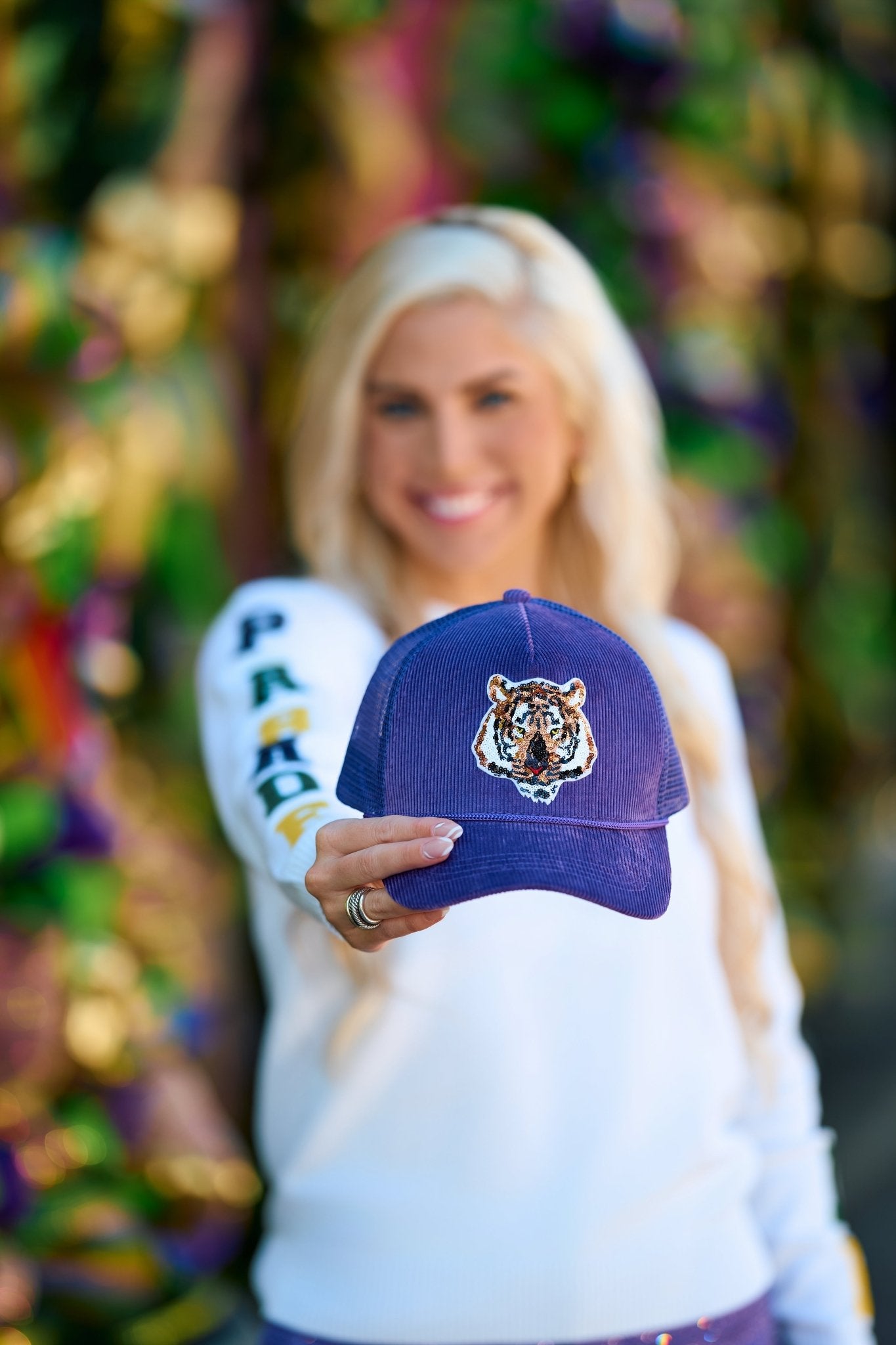 Purple Tiger Hat - Sparkle City Co