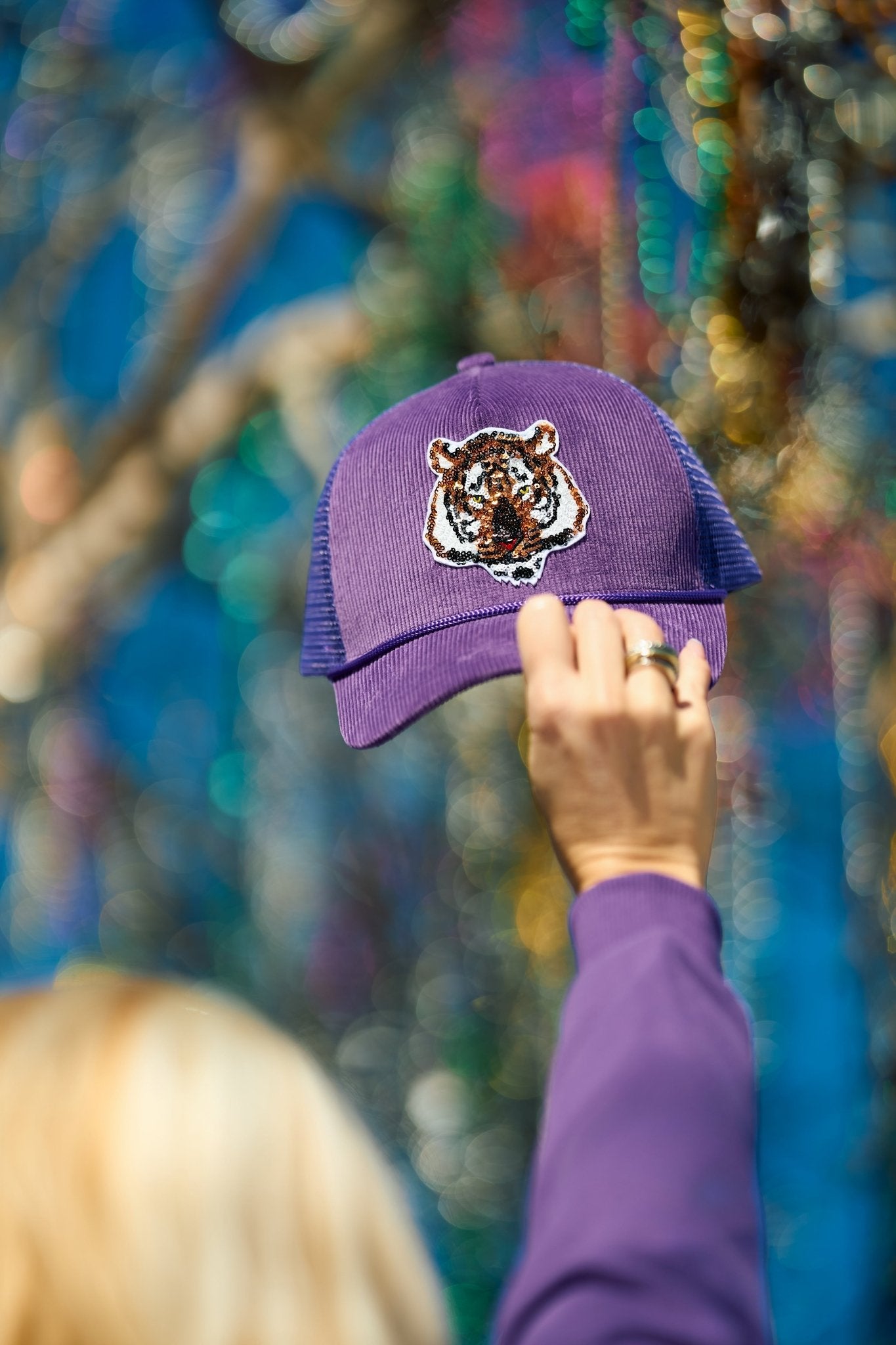 Purple Tiger Hat - Sparkle City Co