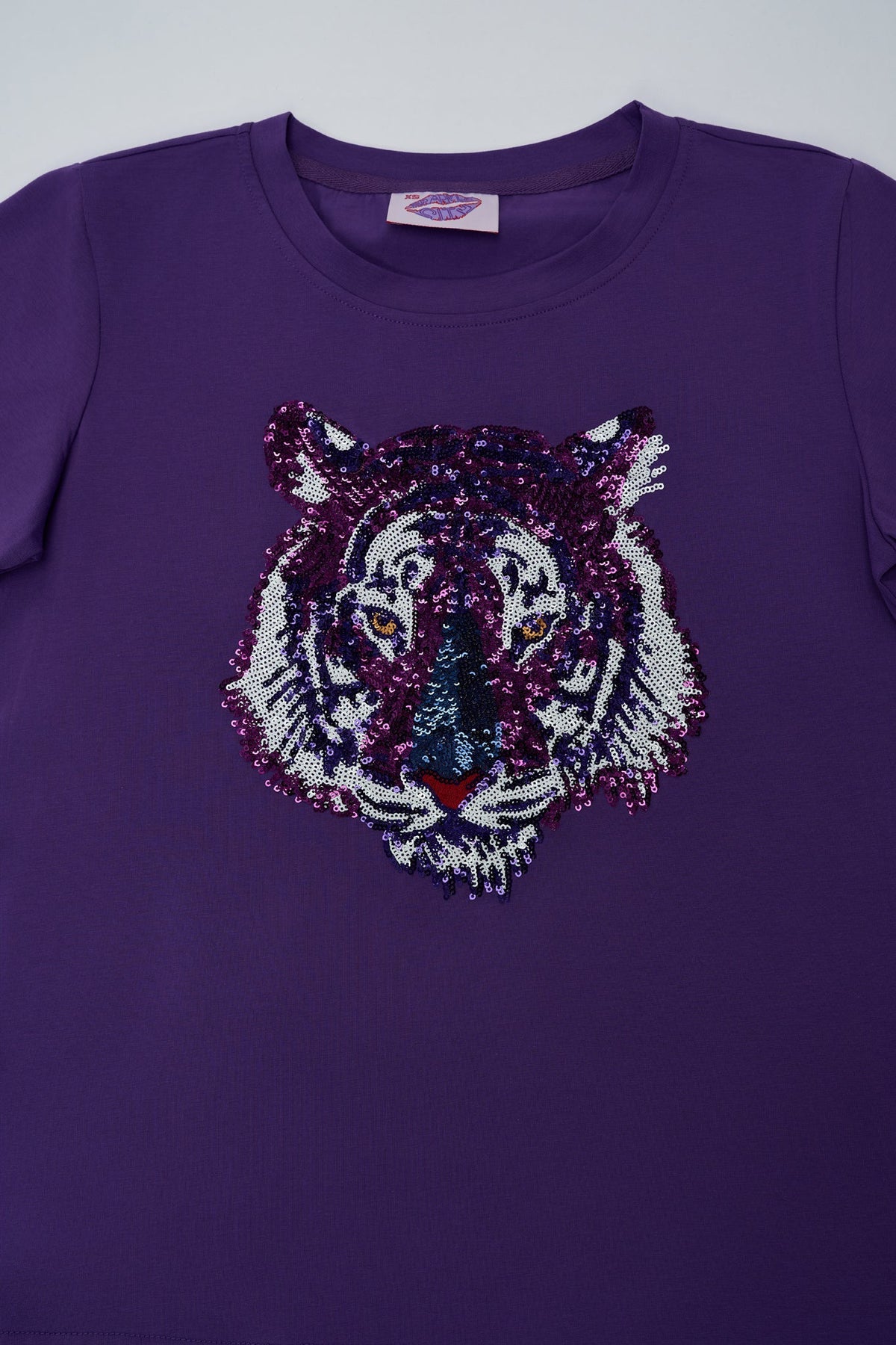 Purple Tiger Head Tee - Sparkle City Co