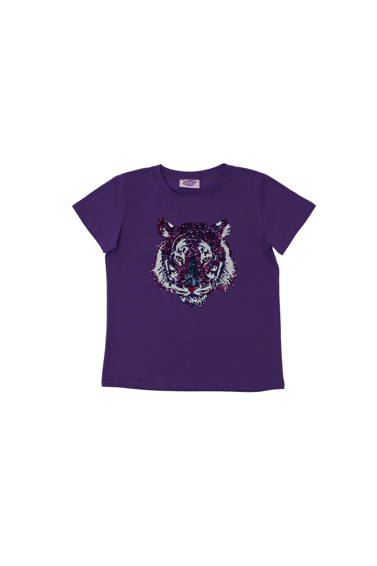 Purple Tiger Head Tee - Sparkle City Co