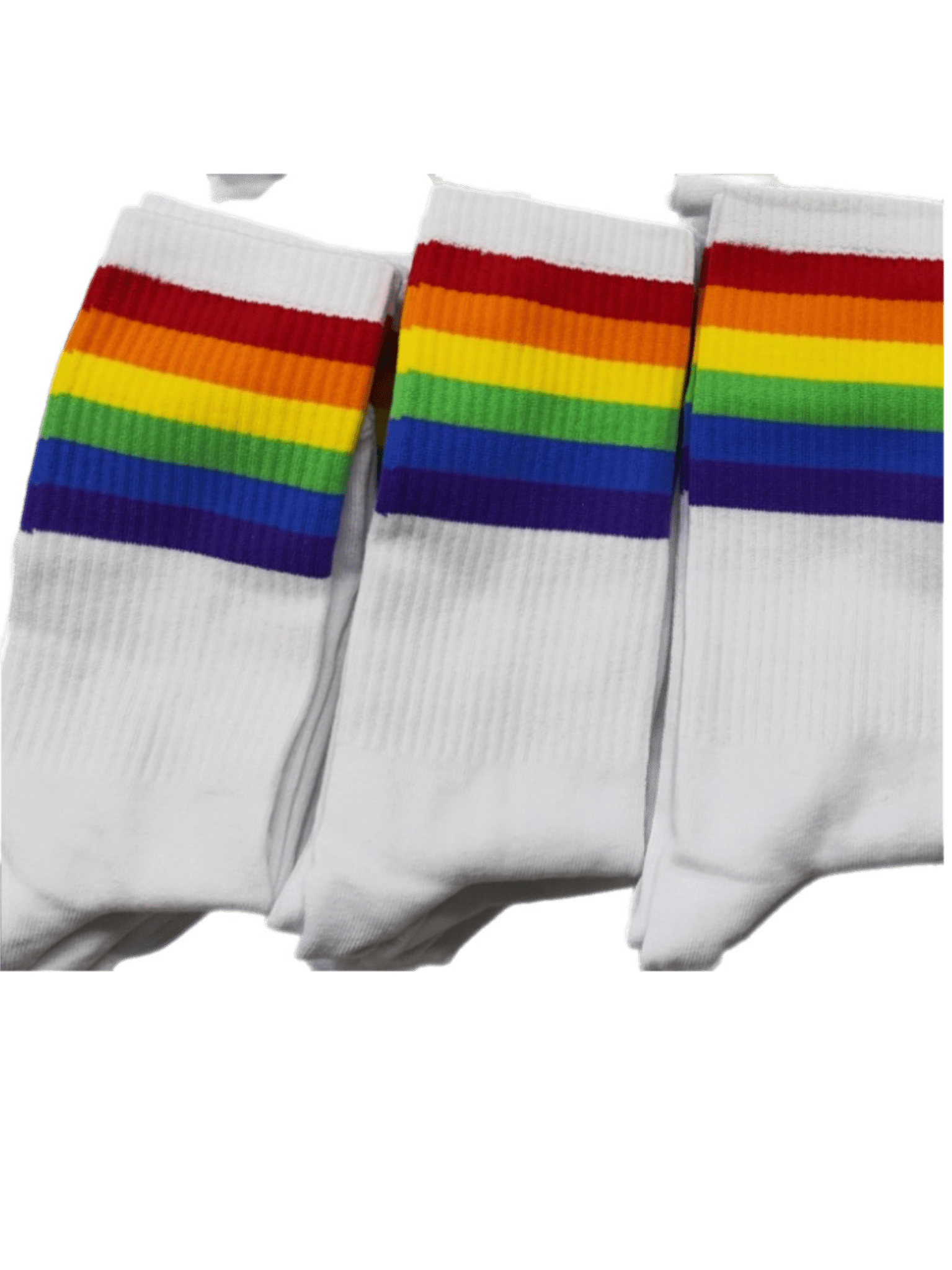 Rainbow Rhinestone Crew Socks - Sparkle City Co