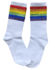 Rainbow Rhinestone Crew Socks - Sparkle City Co