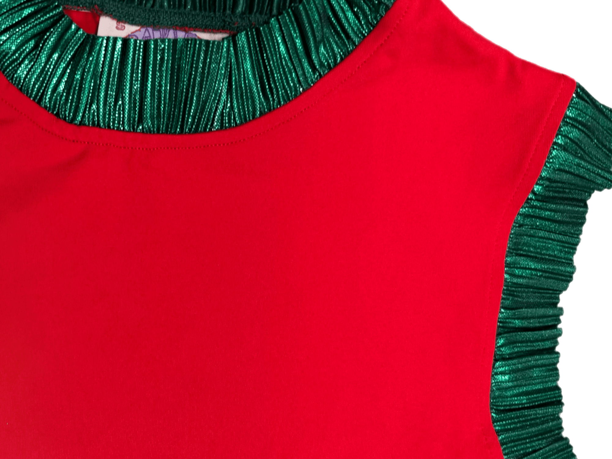 Ready to Ruffle Tank - Red w/ Green - Sparkle City Co