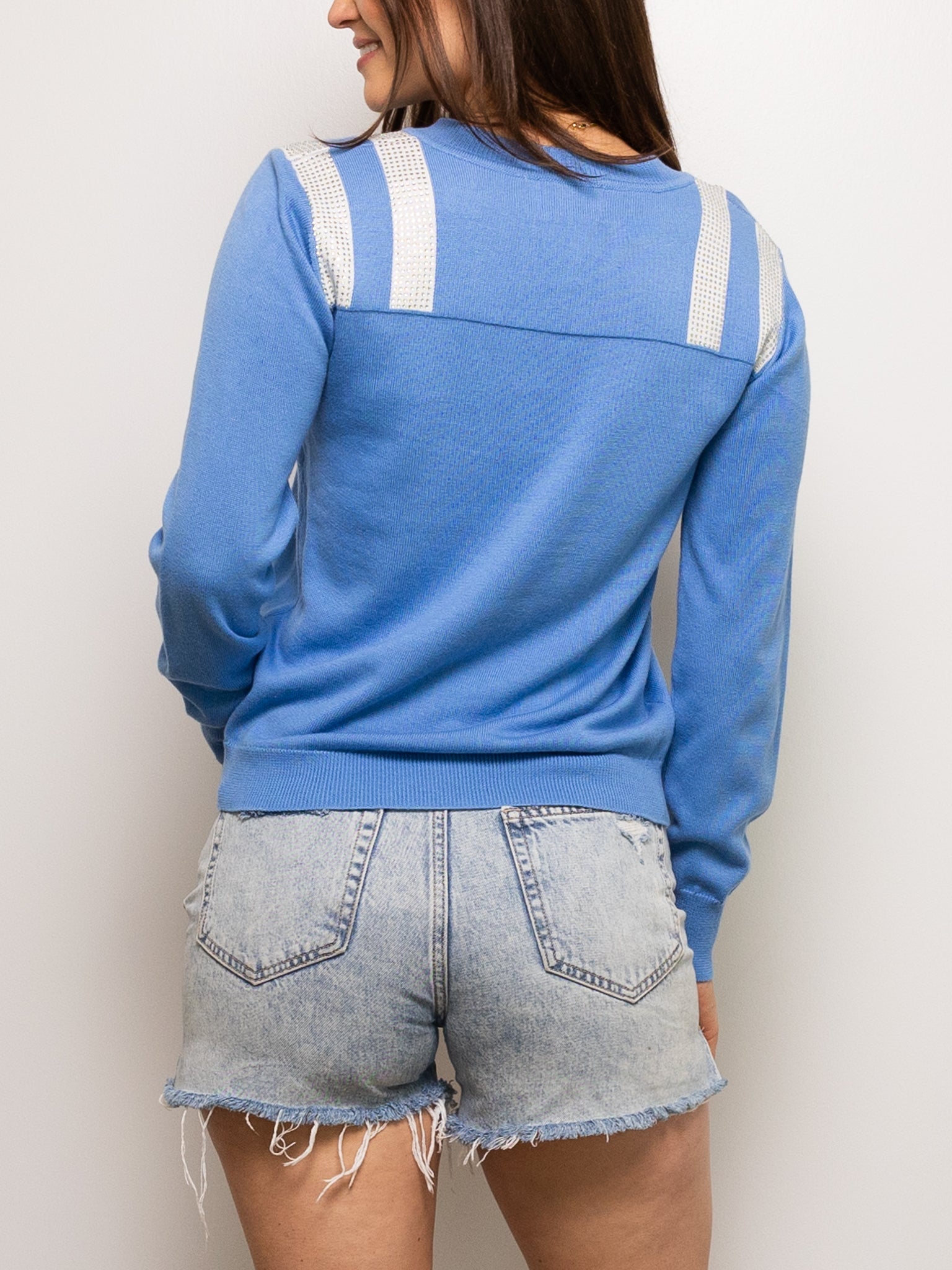 REBS Powder Blue Jersey Sweater - Sparkle City Co
