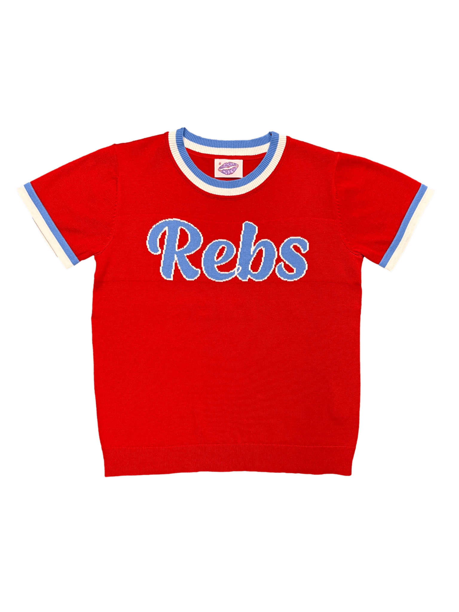 Rebs short sleeve sweater - Red - Sparkle City Co