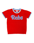 Rebs short sleeve sweater - Red - Sparkle City Co