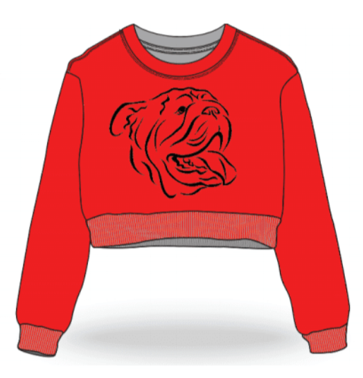 RED BULLDOG WAFFLE CROP - Sparkle City Co