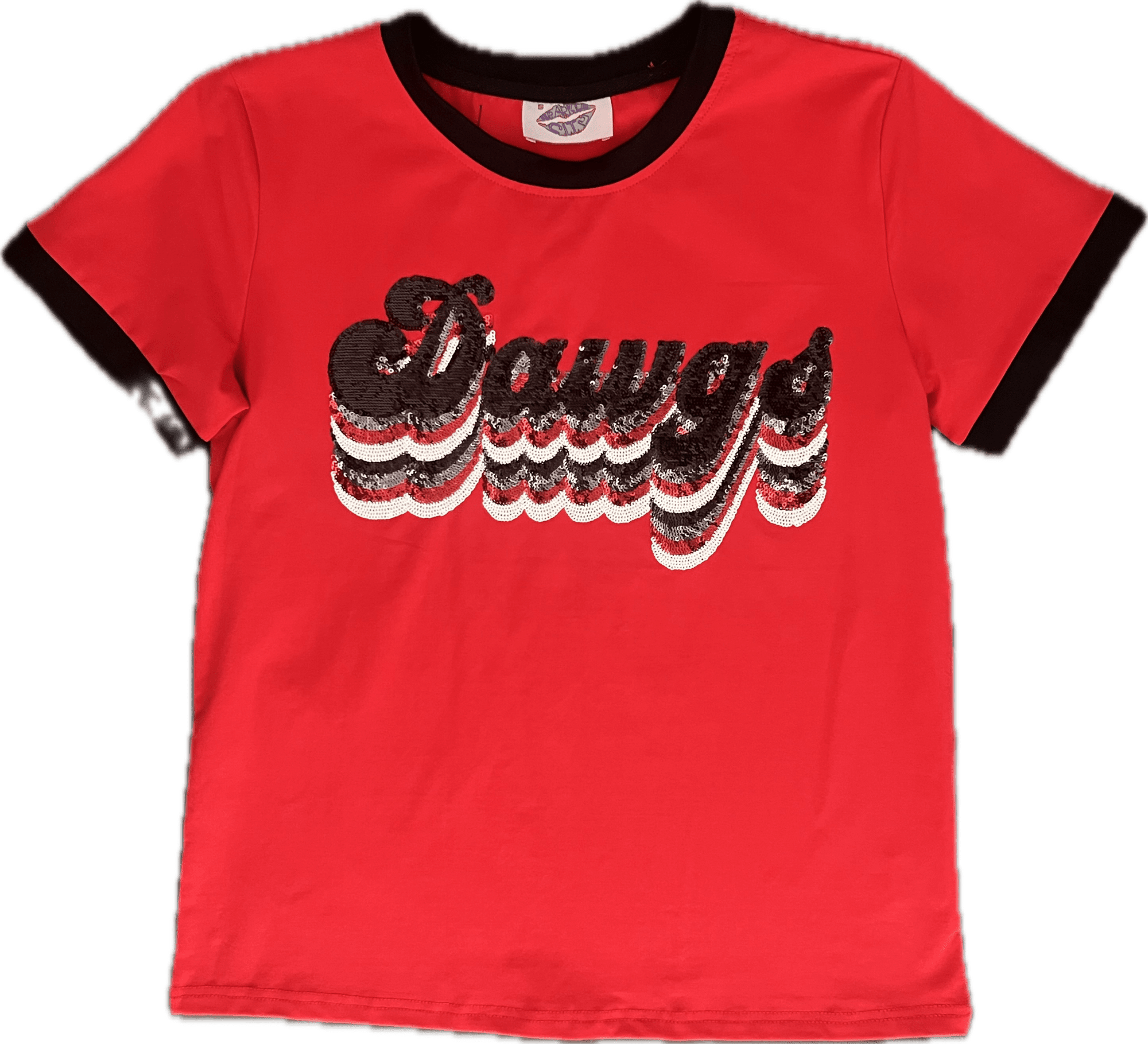 RETRO DAWGS TEE - RED - Sparkle City Co