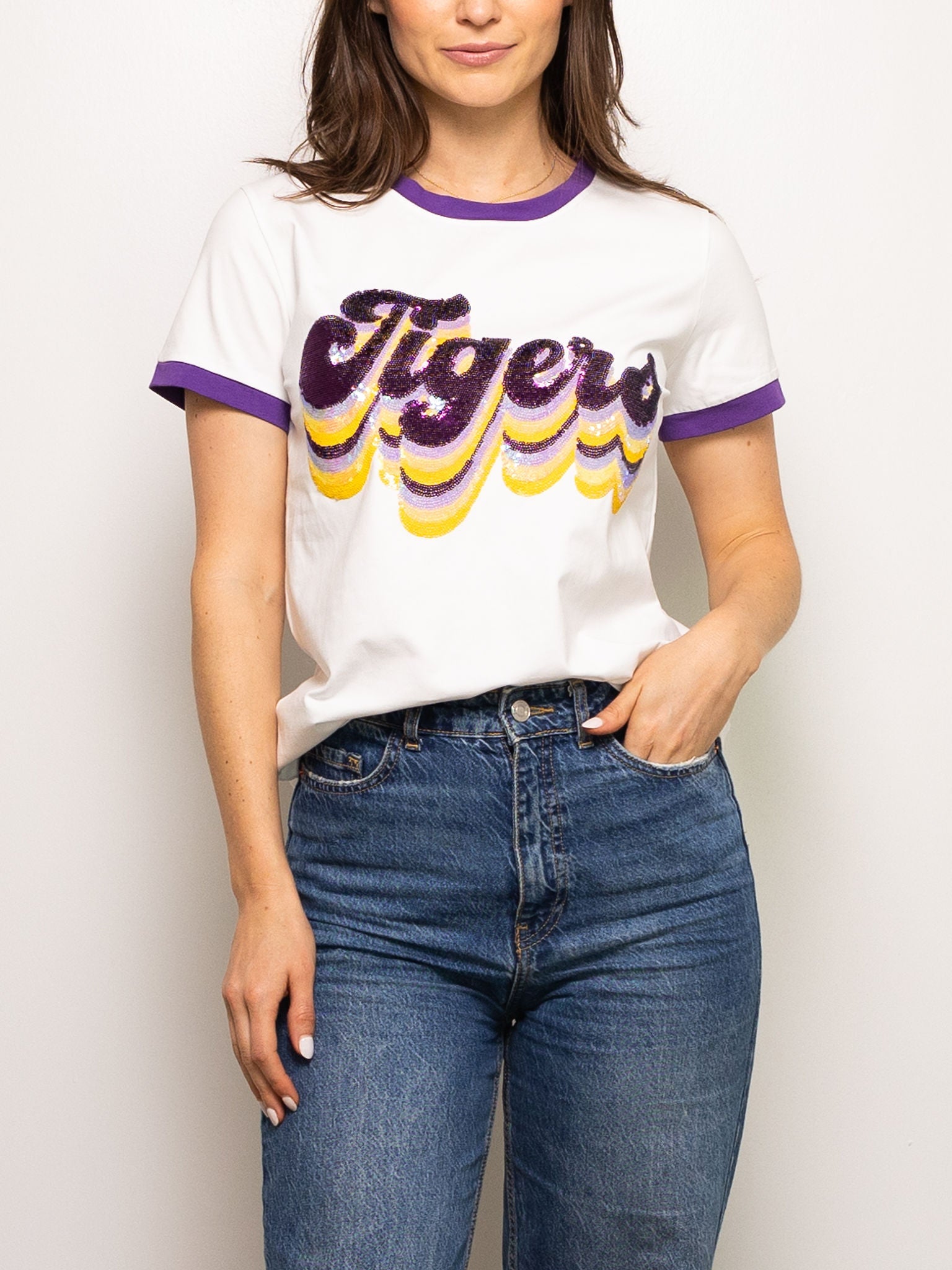 Retro Tigers Tee - LSU - Sparkle City Co