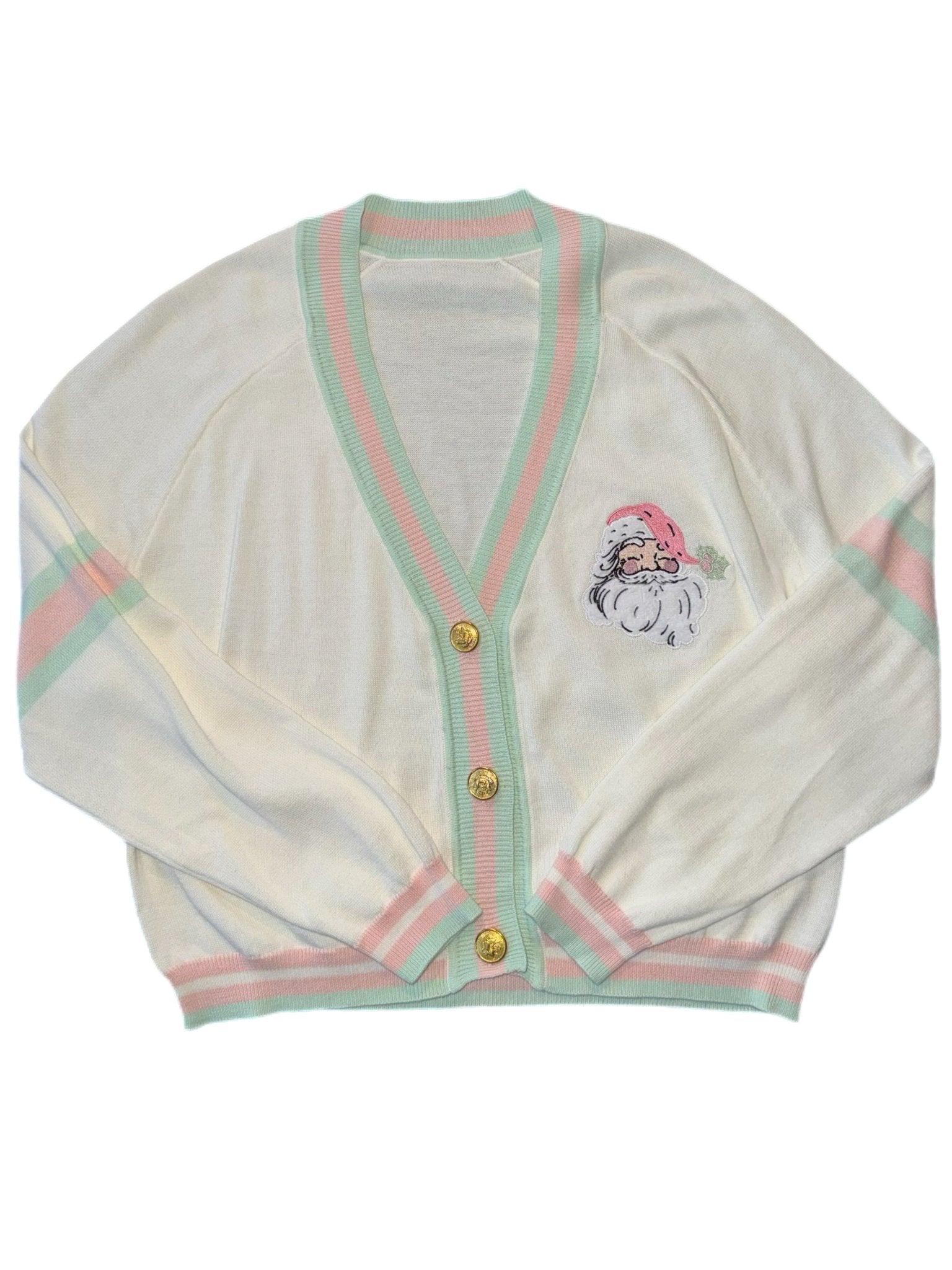 Sage and Mint Santa Cropped Cardigan - Sparkle City Co