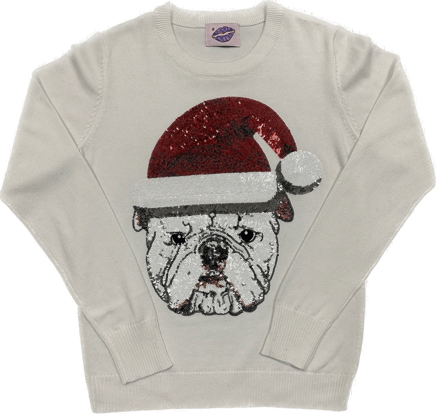 Santa Bulldog Sweater - Sparkle City Co