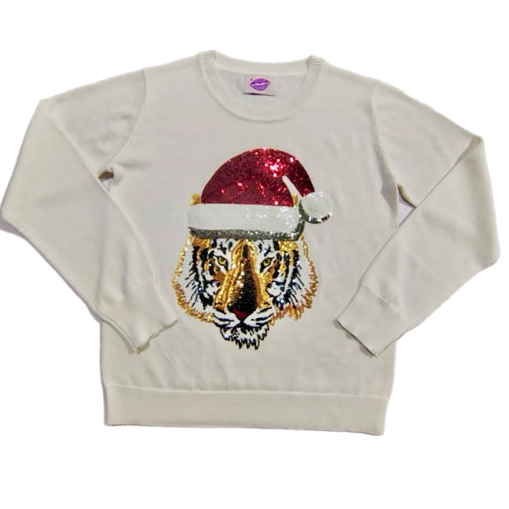 Santa Tiger Sweater - Sparkle City Co