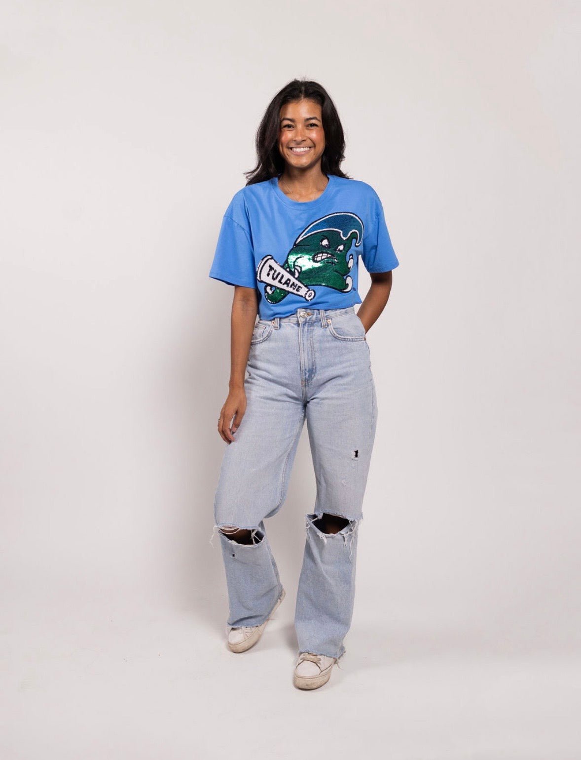 Sequin Angry Wave Crop Top - Sparkle City Co