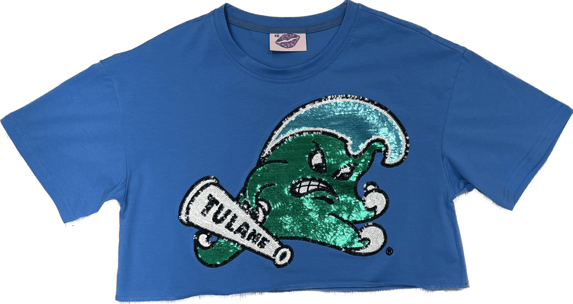 Sequin Angry Wave Crop Top - Sparkle City Co