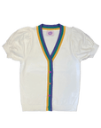 Short Sleeve Mardi Gras Cardigan - Sparkle City Co