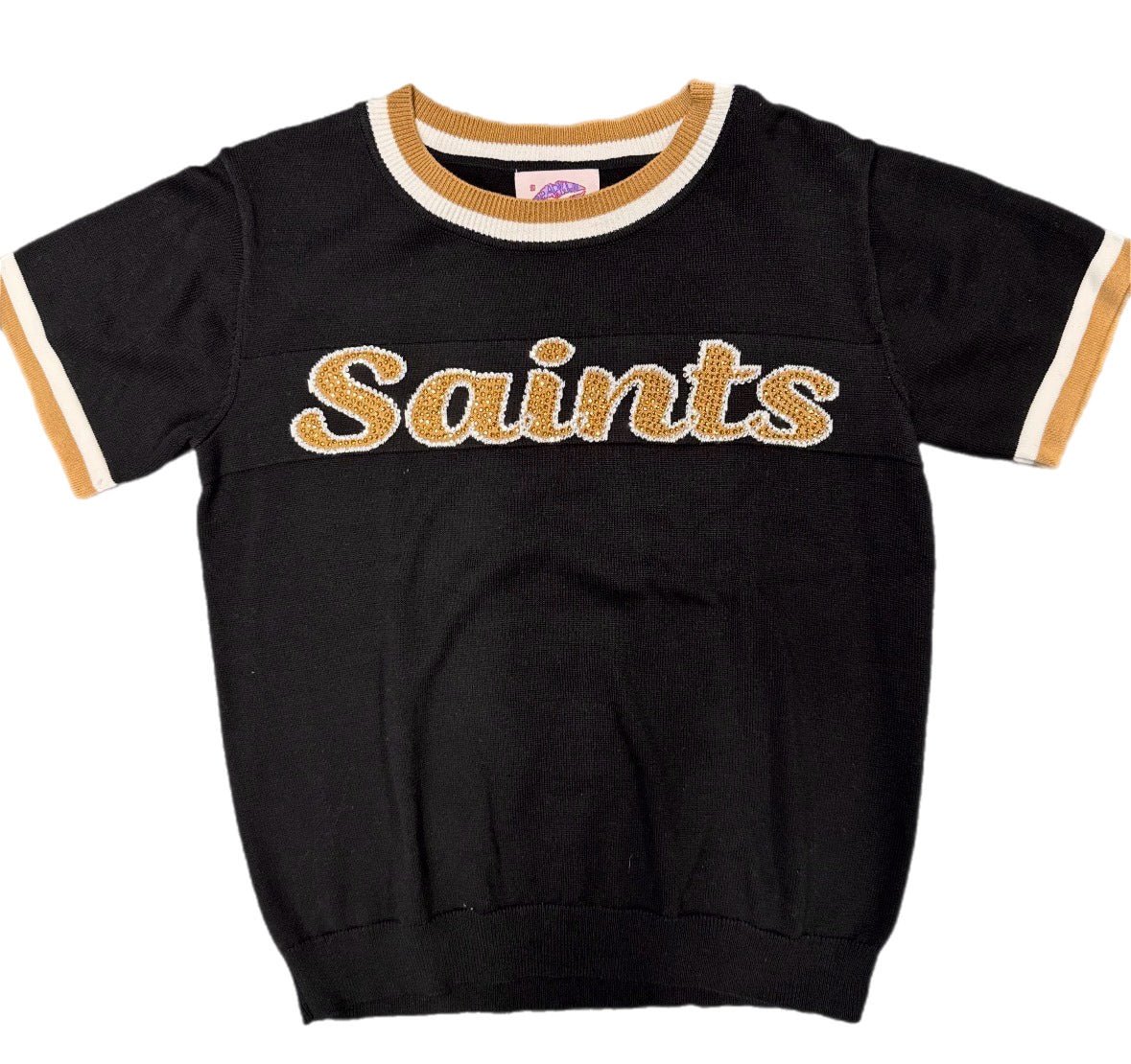 Short Sleeve Saints Sweater - Sparkle City Co