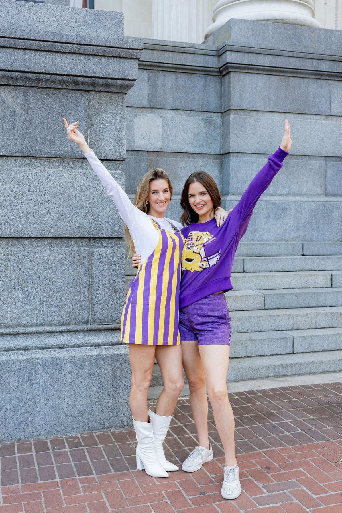 Sparkle Helmet Sweatshirt- LSU - Sparkle City Co