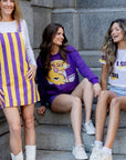 Sparkle Helmet Sweatshirt- LSU - Sparkle City Co