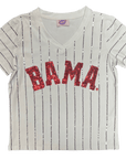 Sparkle Slugger Bama Pinstripe Jersey Tee - Sparkle City Co