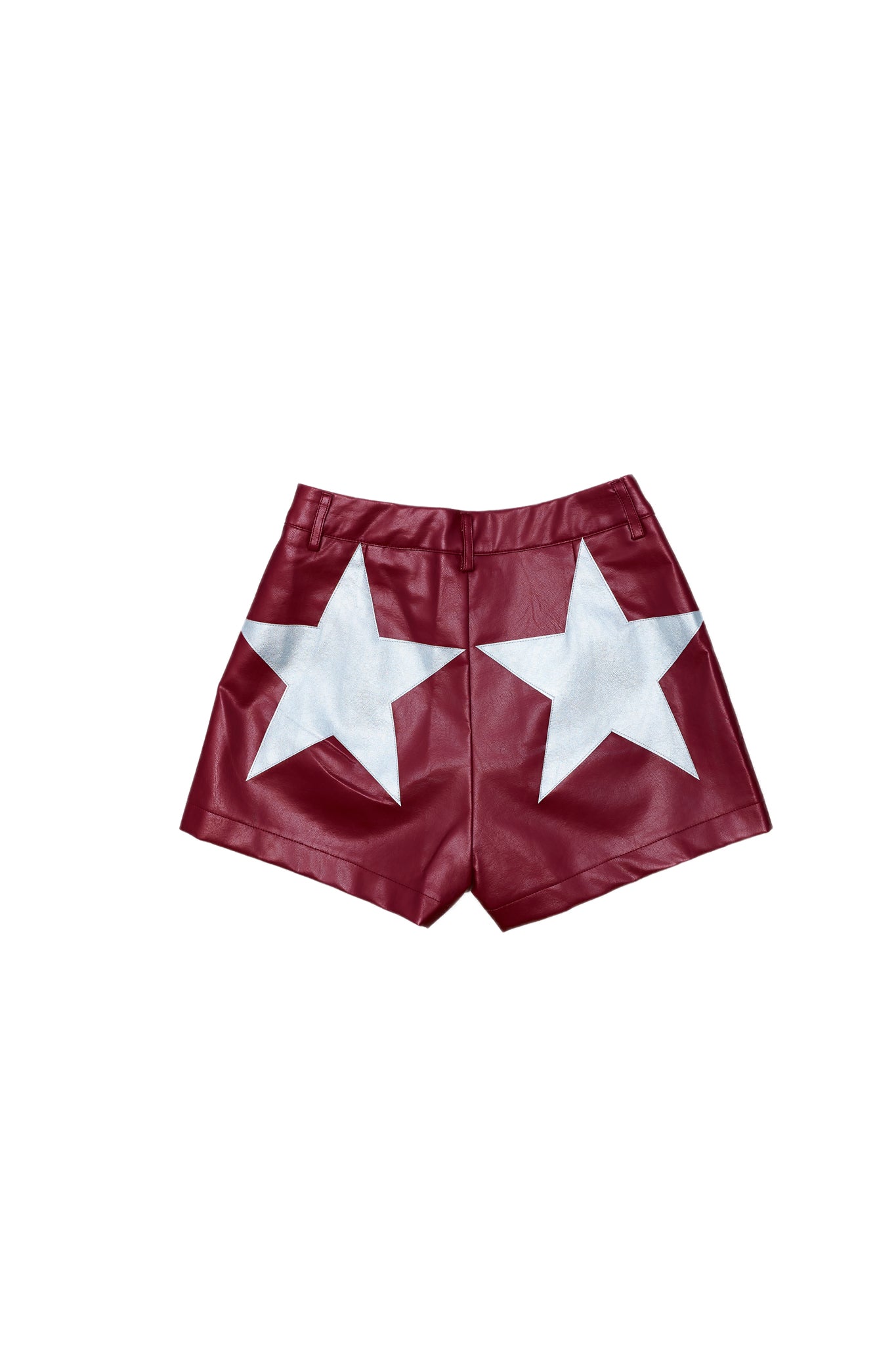 Spirit Star Shorts | Maroon w/ Silver Stars - Sparkle City Co