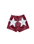 Spirit Star Shorts | Maroon w/ Silver Stars - Sparkle City Co