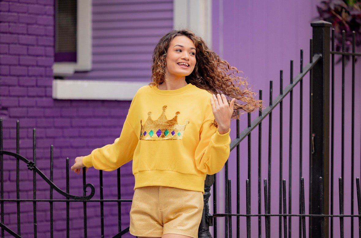 Stay Golden Crown Sweatshirt - Sparkle City Co