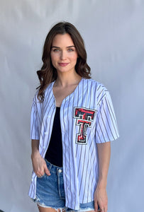 Pinstripe Texas Tech Baseball Uniform