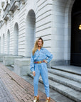 TIGER DENIM JUMPSUIT - Sparkle City Co