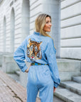 TIGER DENIM JUMPSUIT - Sparkle City Co