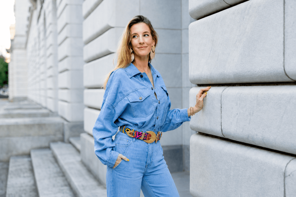 TIGER DENIM JUMPSUIT - Sparkle City Co