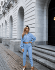 TIGER DENIM JUMPSUIT - Sparkle City Co