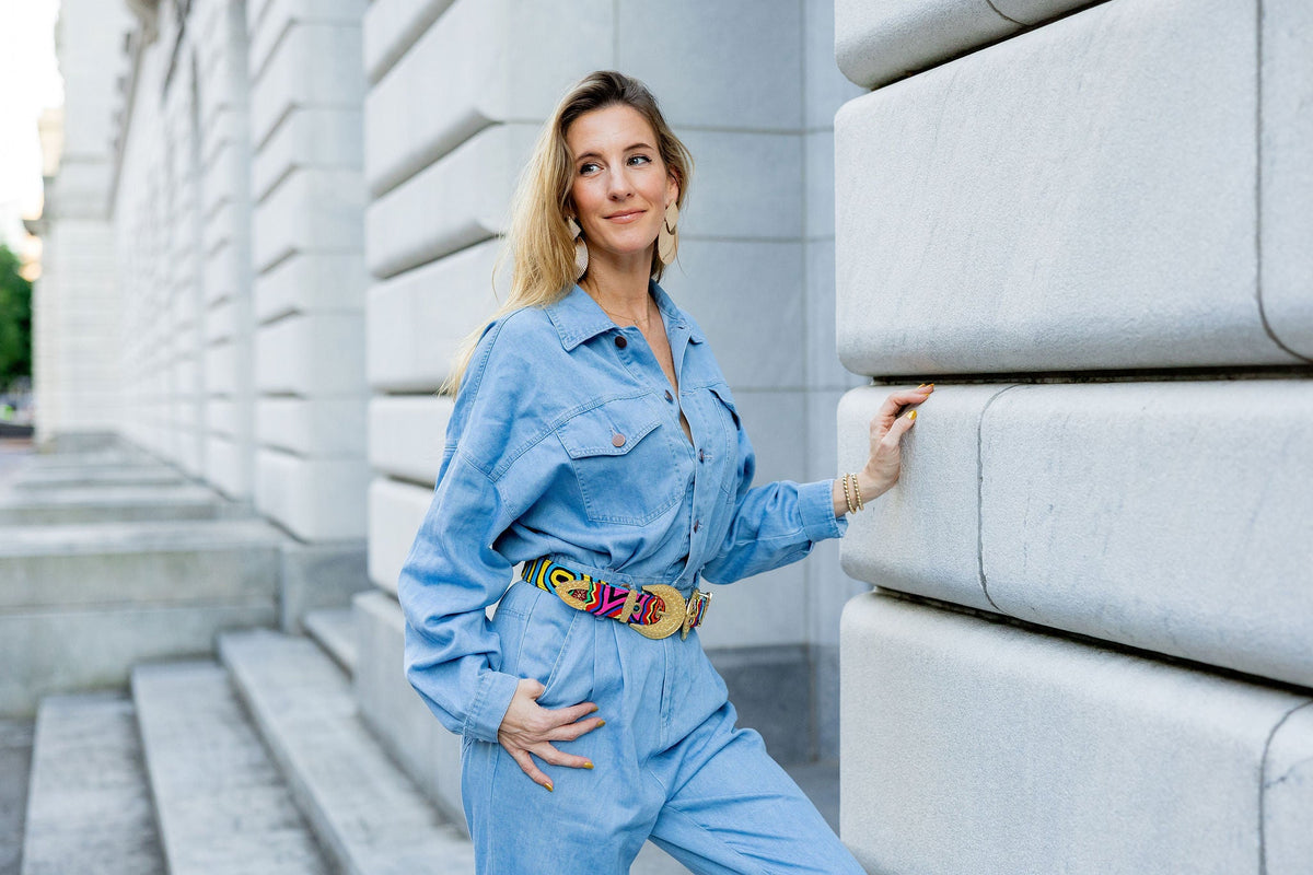 TIGER DENIM JUMPSUIT - Sparkle City Co