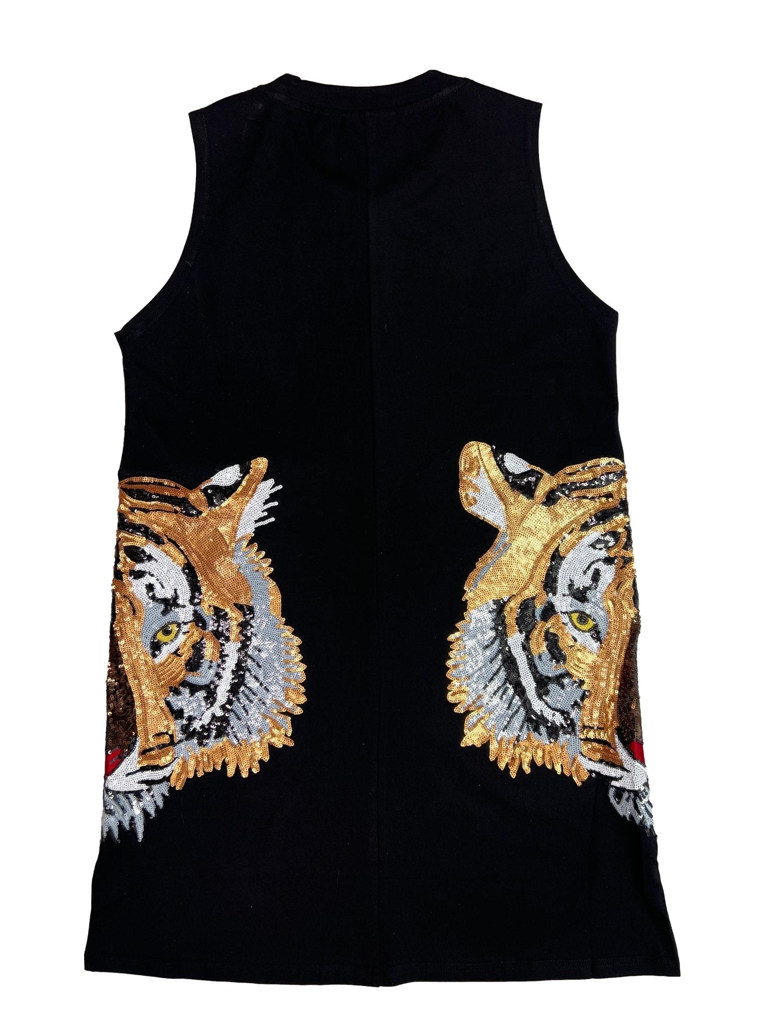 Tiger Head Tank Dress  Sparkle City Co