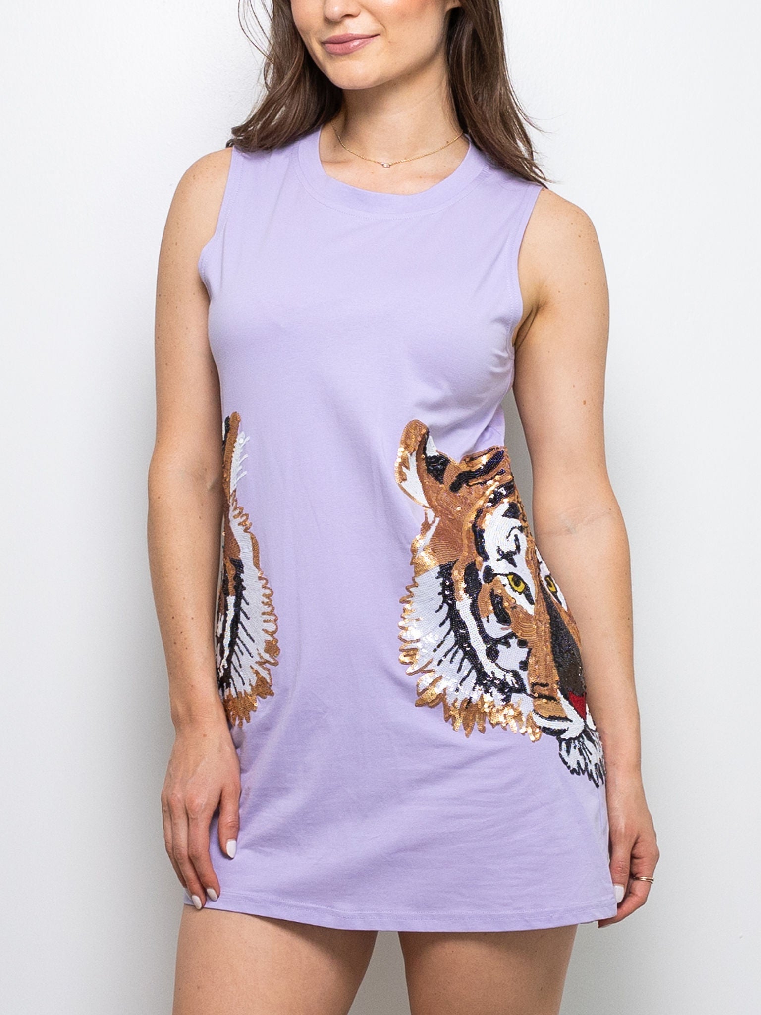 Tiger Head Tank Dress - Sparkle City Co