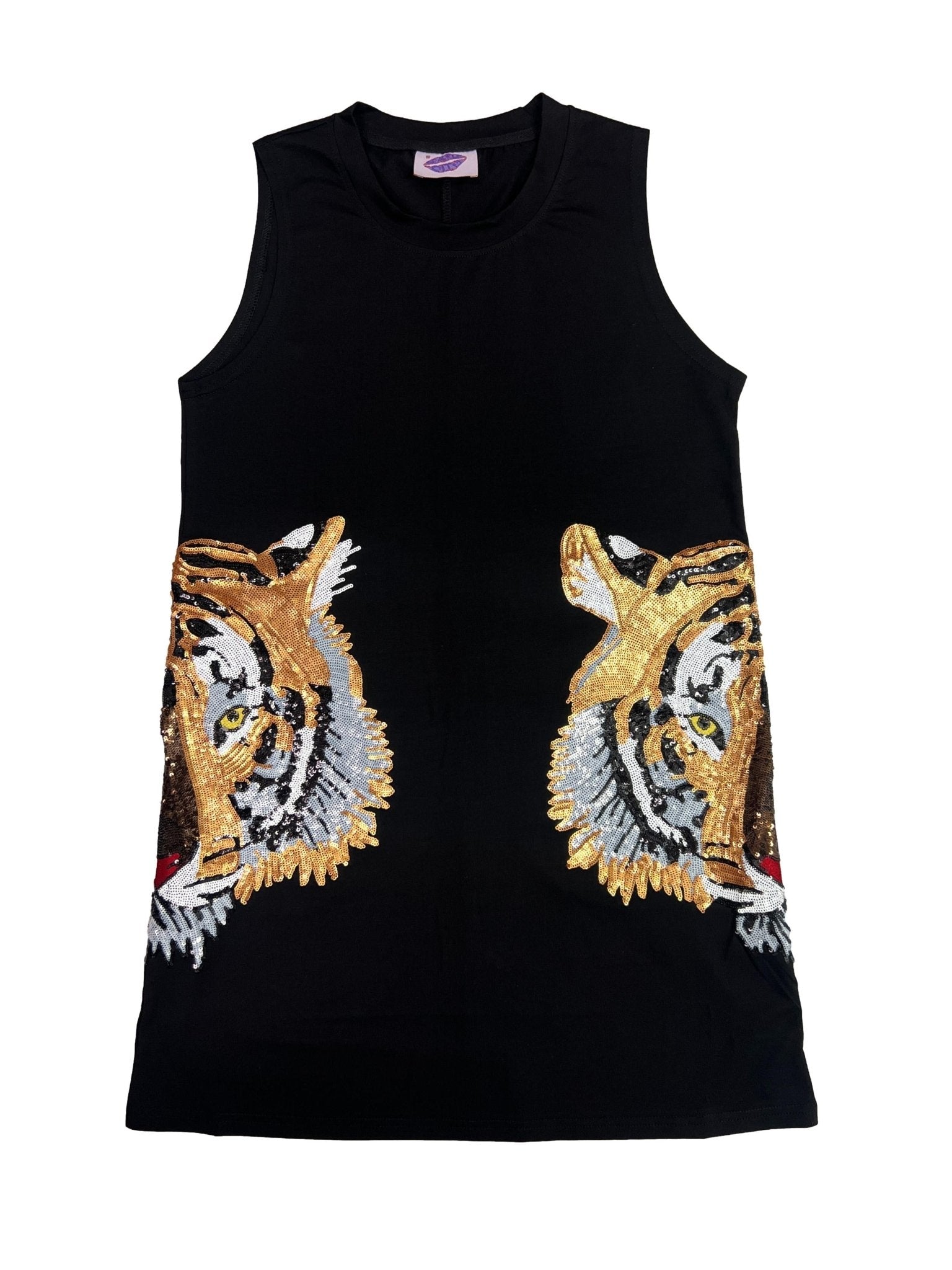 Tiger Head Tank Dress - Sparkle City Co