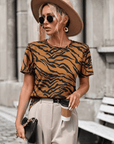 Tiger Stripe Crew Neck Tee - Sparkle City Co