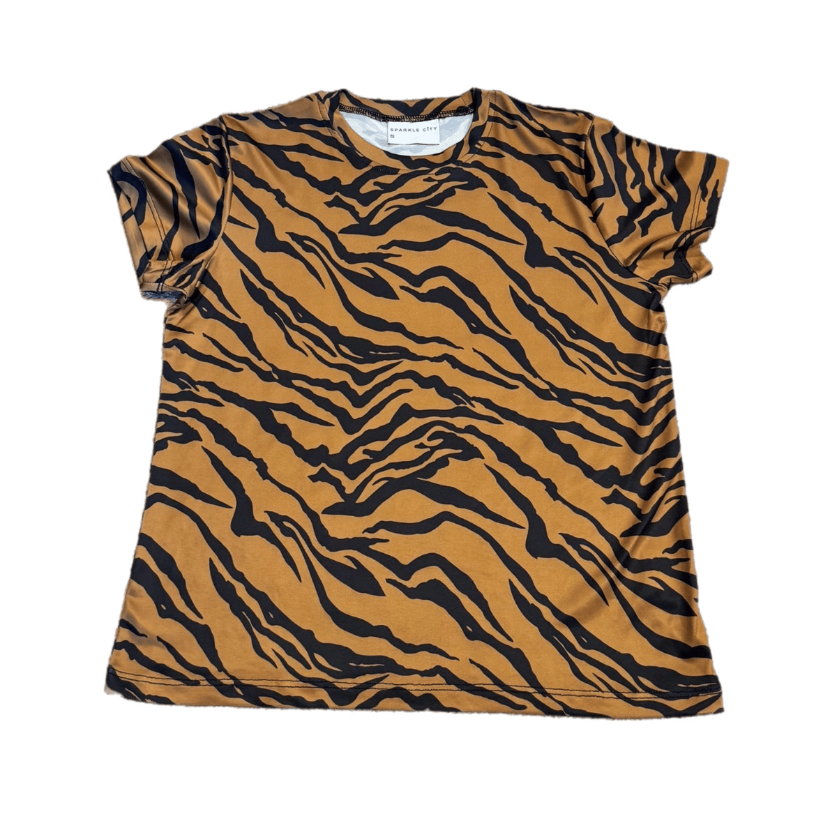 Tiger Stripe Crew Neck Tee - Sparkle City Co