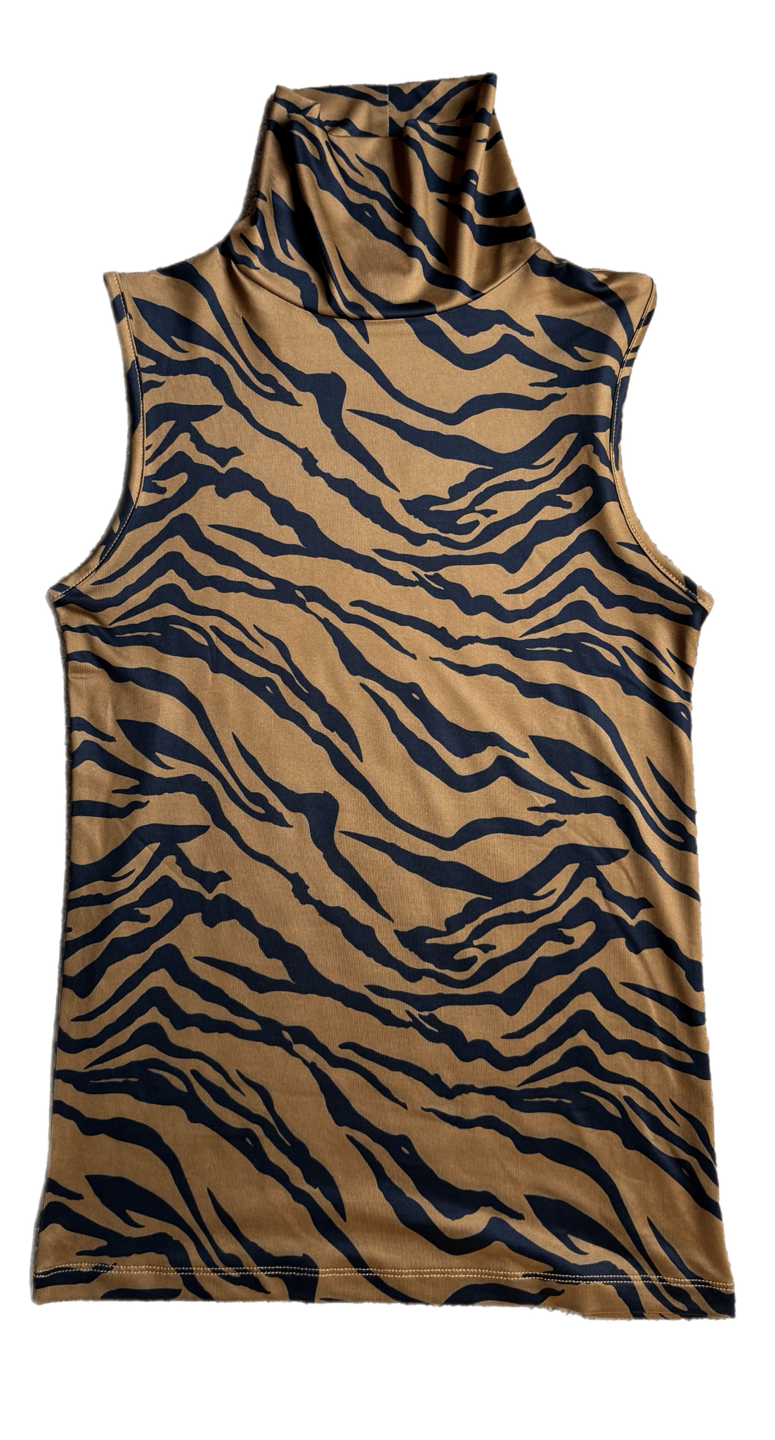 Tiger Stripe Mock Neck Tank - Sparkle City Co