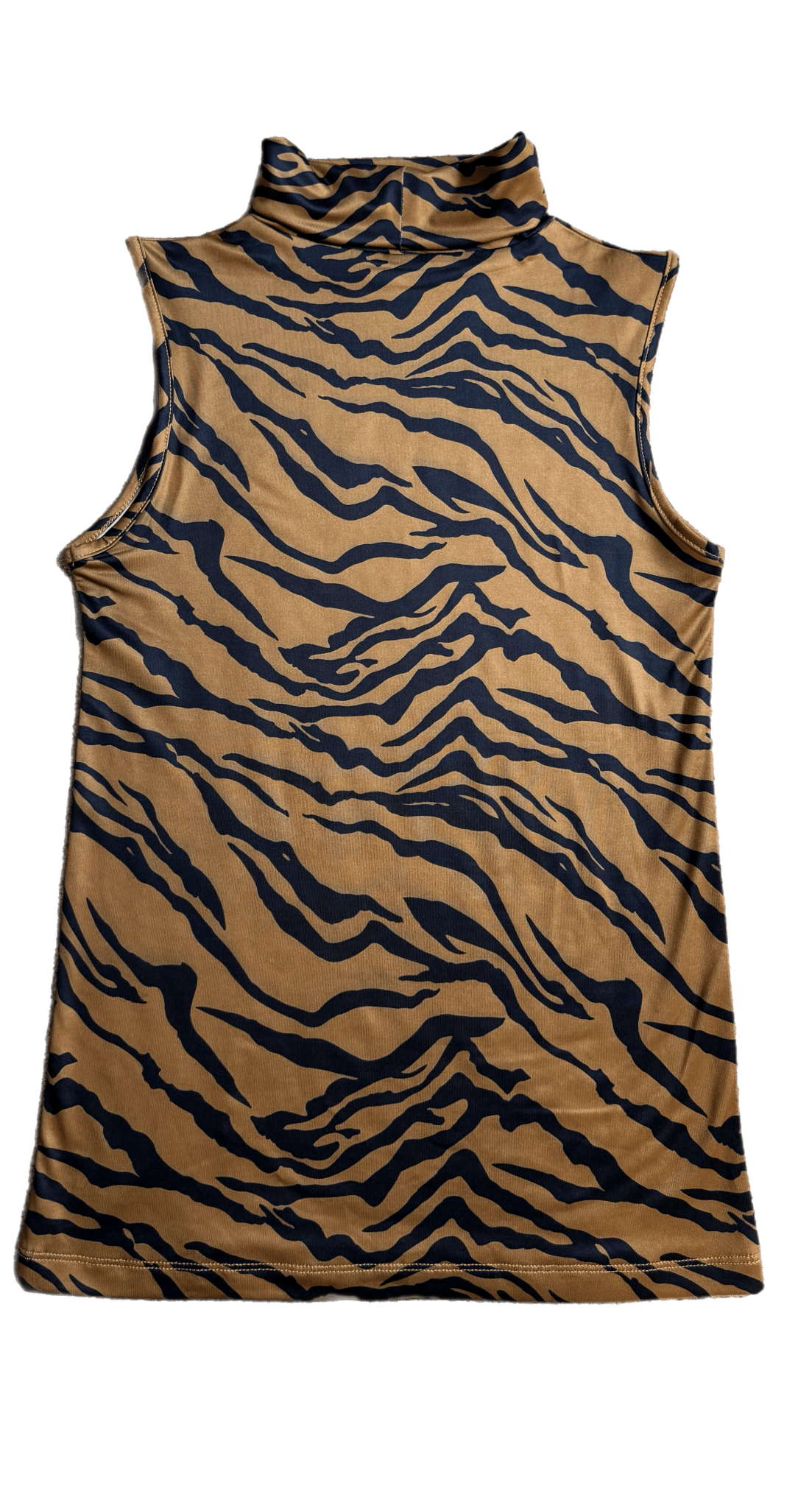 Tiger Stripe Mock Neck Tank - Sparkle City Co