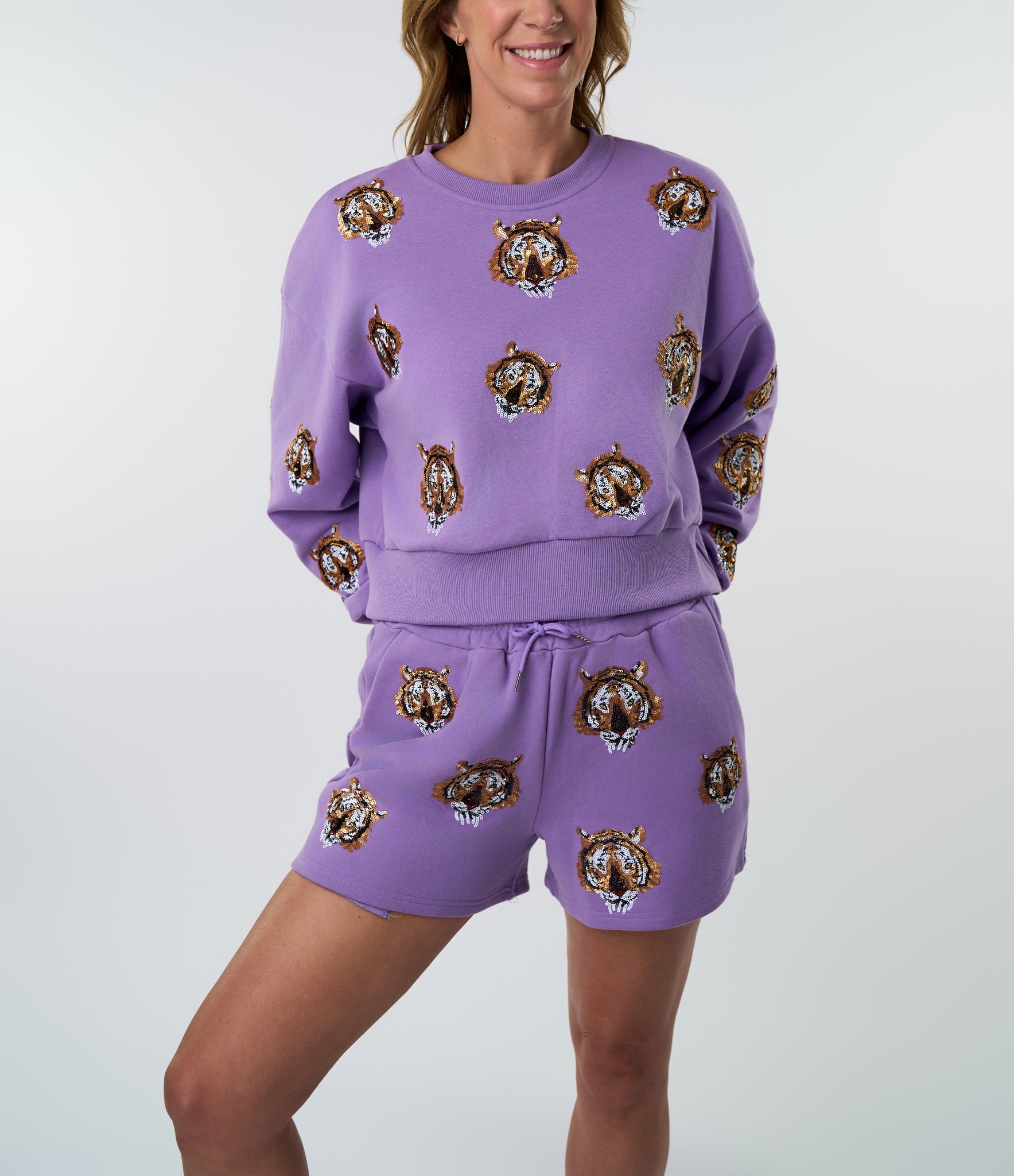 Tiger Takeover Sweatshorts - Sparkle City Co