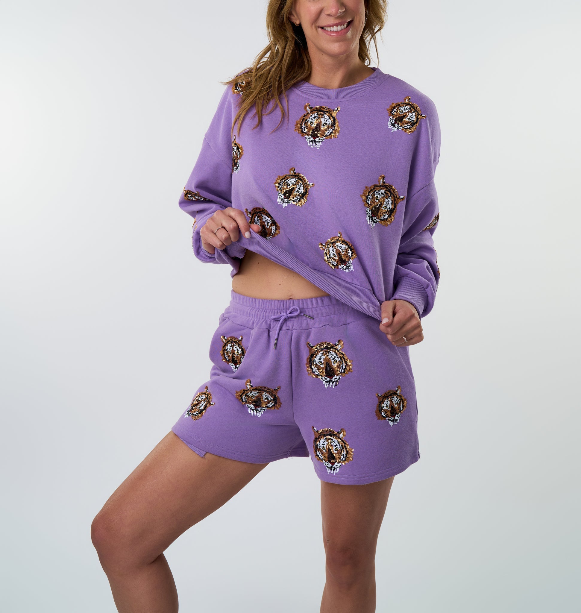 Tiger Takeover Sweatshorts - Sparkle City Co